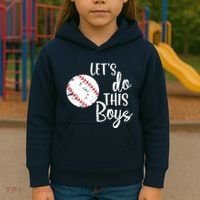 Lets Do This Boy Baseball Game Kids Hoodie thumb 3