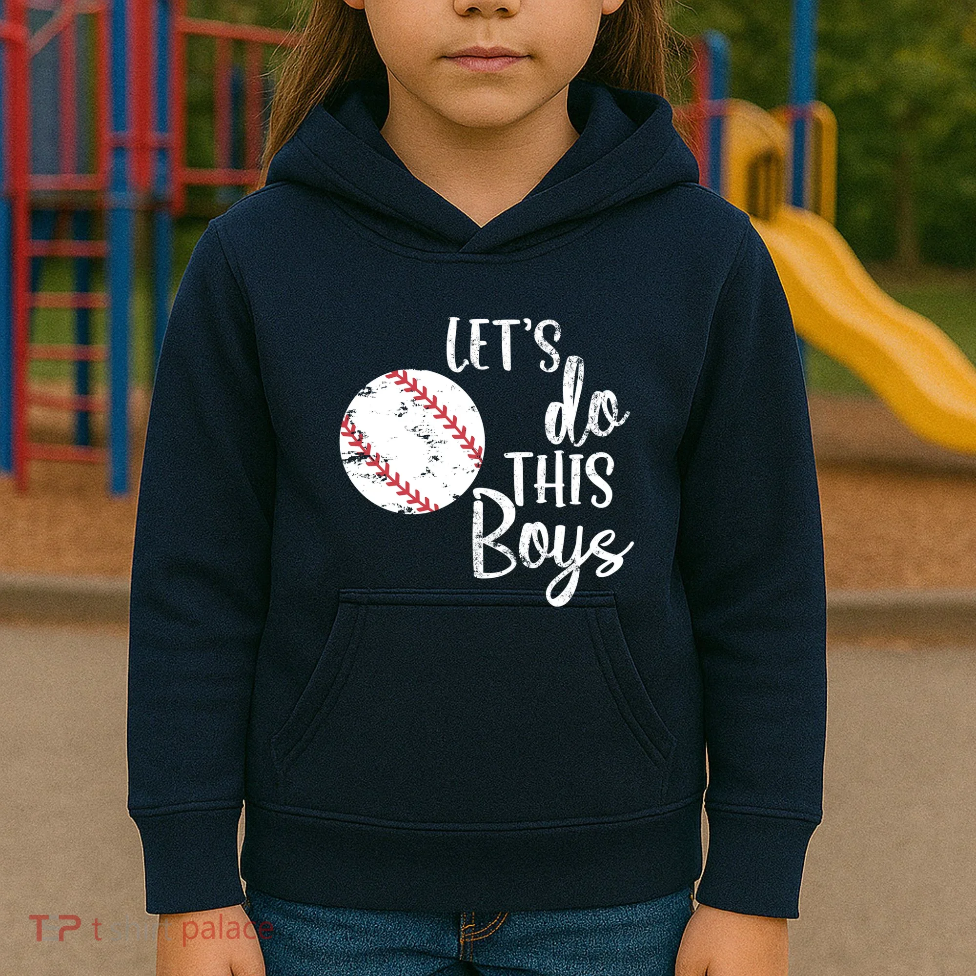 Lets Do This Boy Baseball Game Kids Hoodie