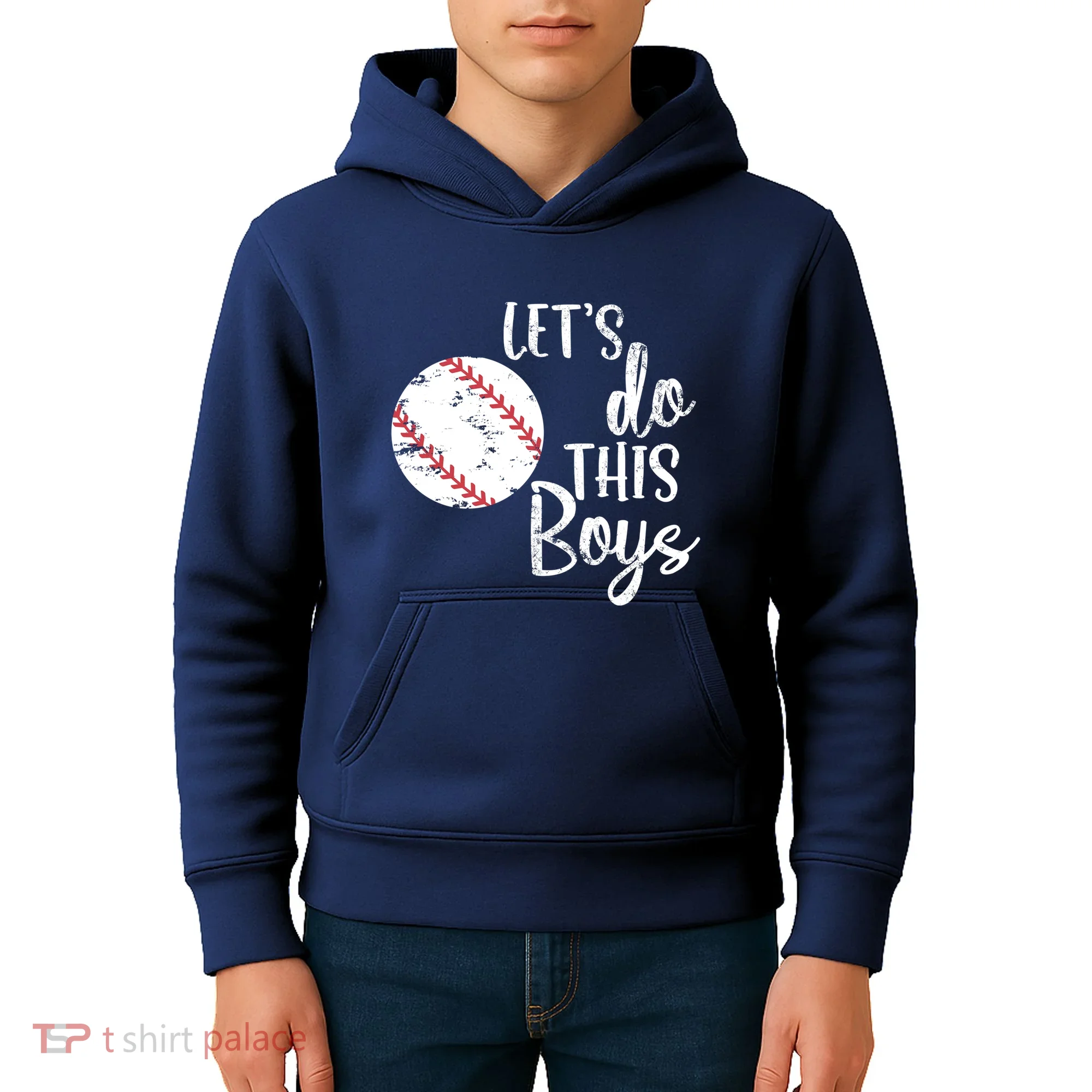 Lets Do This Boy Baseball Game Kids Hoodie