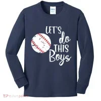 Lets Do This Boy Baseball Game Kids Long Sleeve Shirt thumb 0