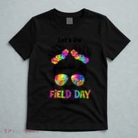 Lets Do This Field Day Thing Messy Bun School T-Shirt thumb 5