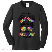 Lets Do This Field Day Thing Messy Bun School Kids Long Sleeve Shirt thumb 0