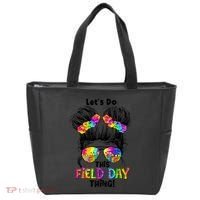 Lets Do This Field Day Thing Messy Bun School Tote Bag thumb 0