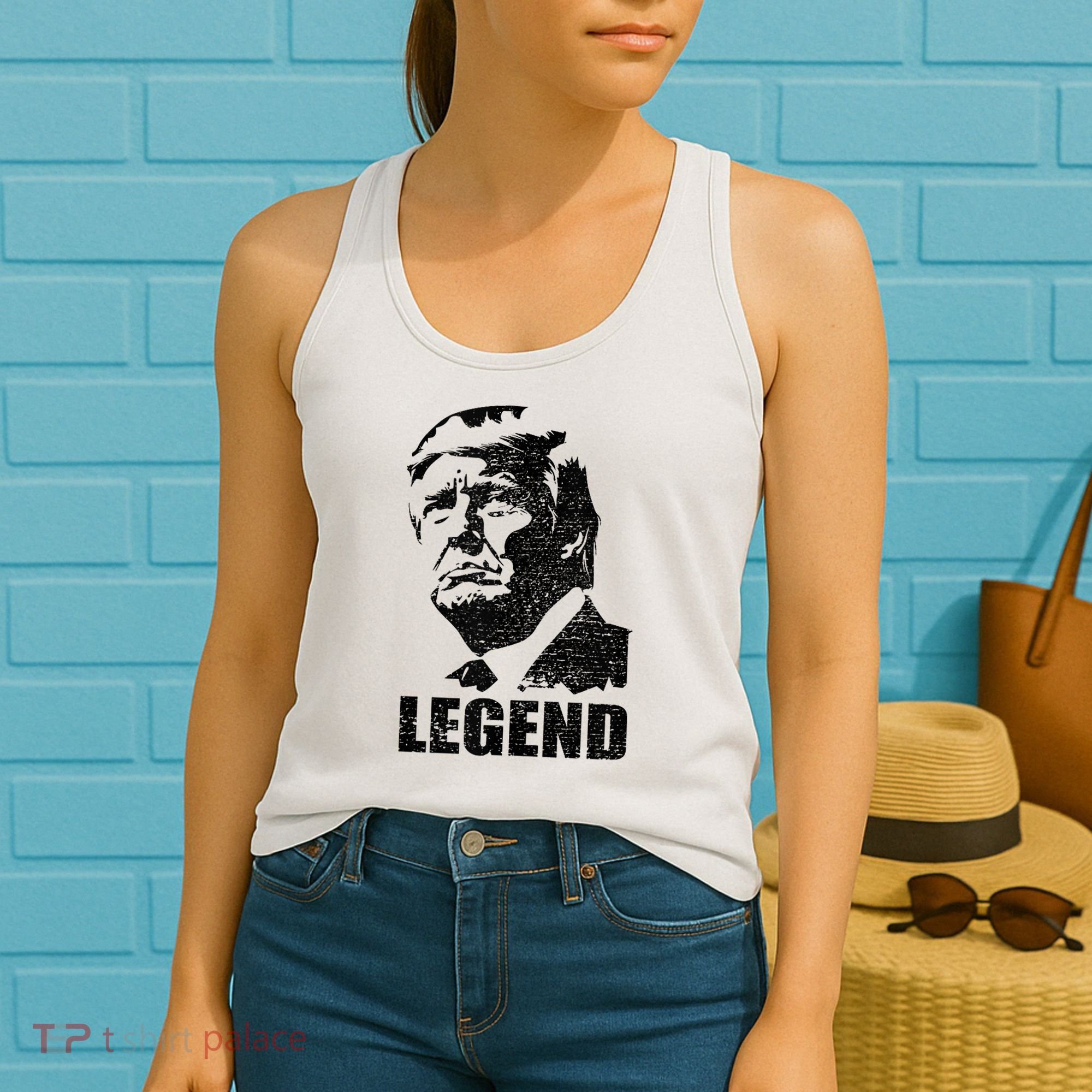 Legend Donald Trump 2024 Election Patriotic Political Humor Women's Tank Top