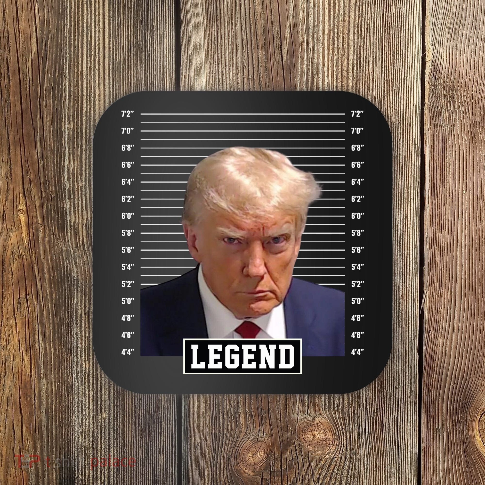 Legend Donald Trump Mugshot Pro Trump Coaster