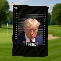 Legend Donald Trump Mugshot Pro Trump Golf Towel thumb 1
