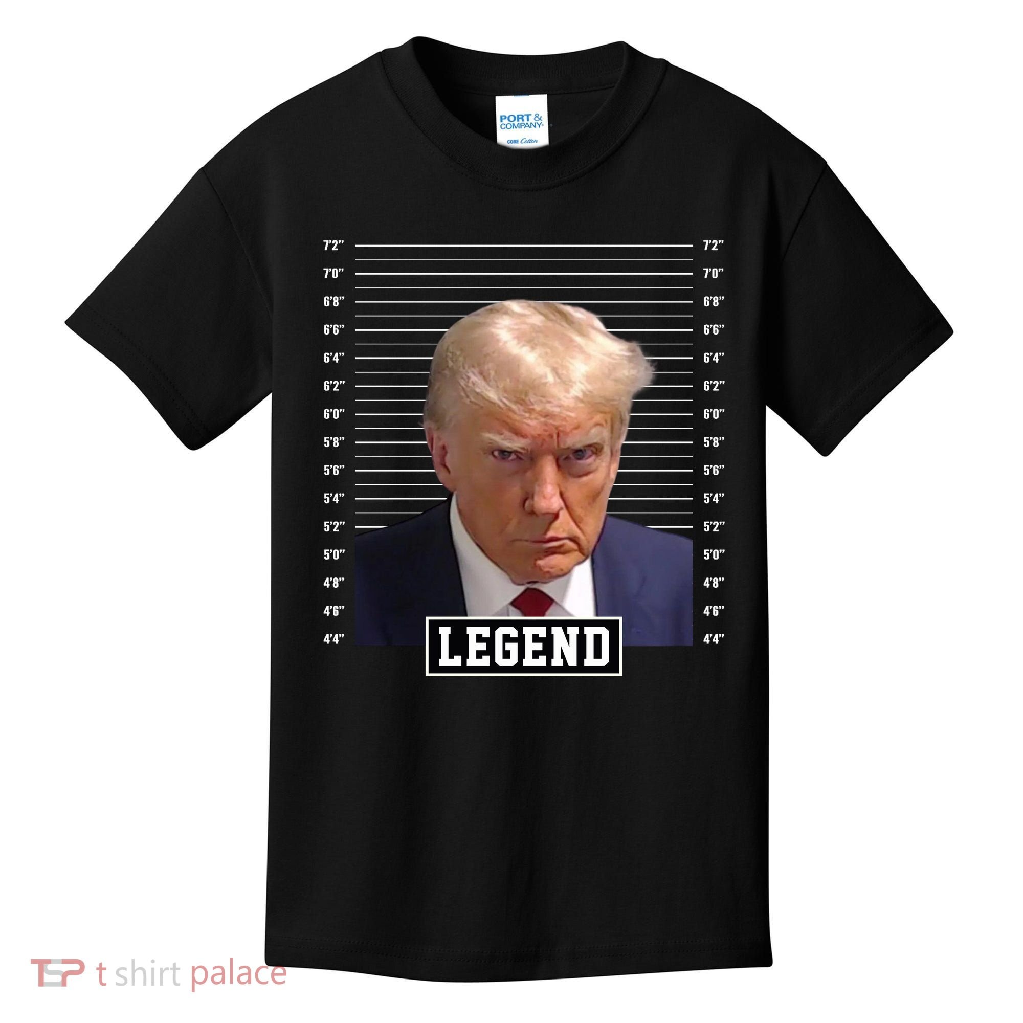 Legend Donald Trump Mugshot Pro Trump Kids T-Shirt