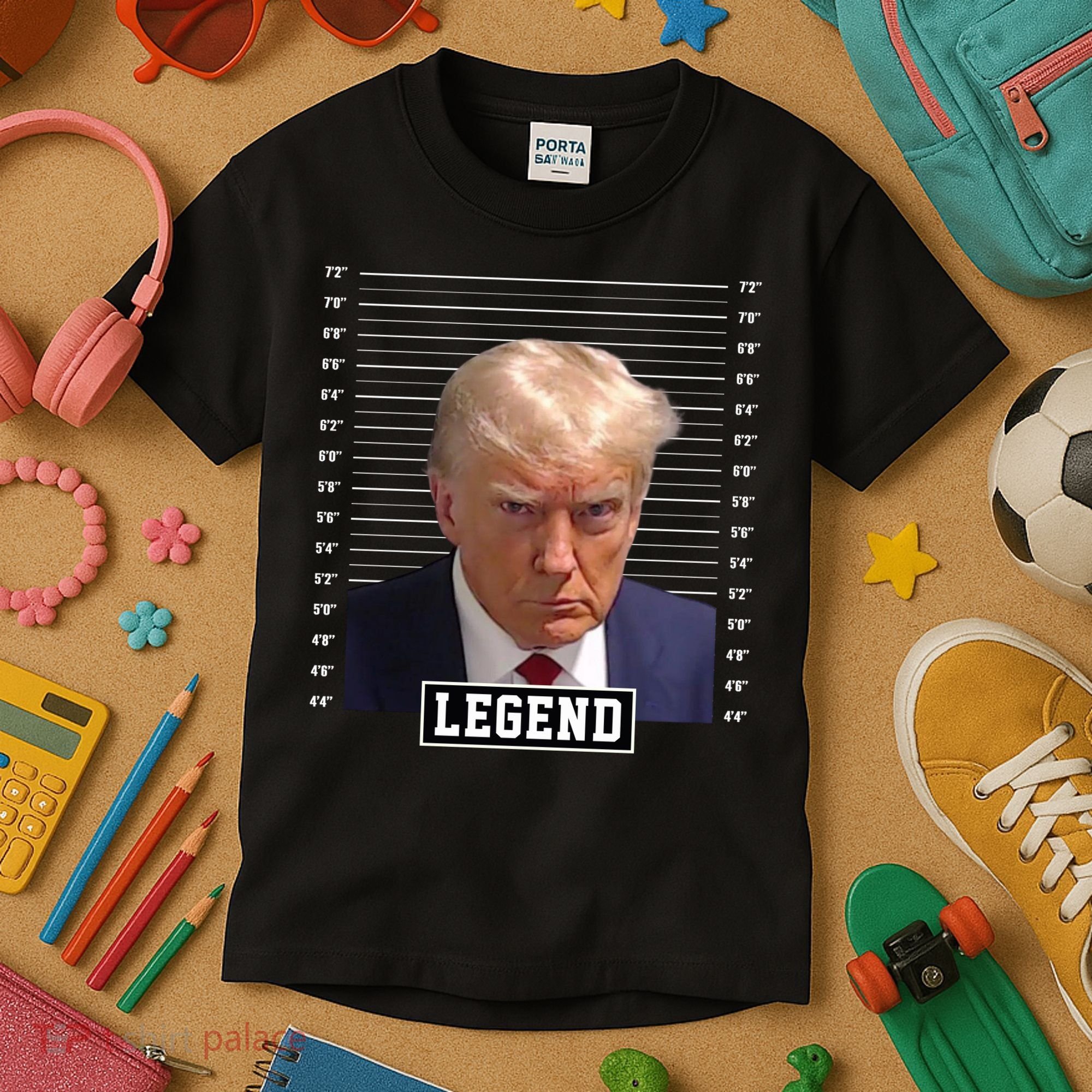 Legend Donald Trump Mugshot Pro Trump Kids T-Shirt