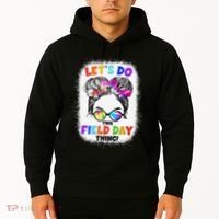 Let's Do This Field Day Thing Messy Bun School Field Day Hoodie thumb 2