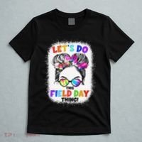 Let's Do This Field Day Thing Messy Bun School Field Day T-Shirt thumb 5