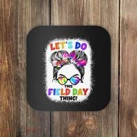 Let's Do This Field Day Thing Messy Bun School Field Day Coaster thumb 0