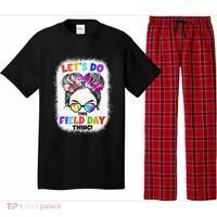 Let's Do This Field Day Thing Messy Bun School Field Day Pajama Set thumb 0