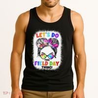 Let's Do This Field Day Thing Messy Bun School Field Day Tank Top thumb 3
