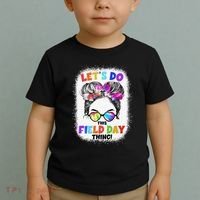 Let's Do This Field Day Thing Messy Bun School Field Day Toddler T-Shirt thumb 2