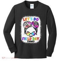 Let's Do This Field Day Thing Messy Bun School Field Day Kids Long Sleeve Shirt thumb 0