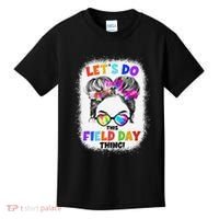 Let's Do This Field Day Thing Messy Bun School Field Day Kids T-Shirt thumb 0