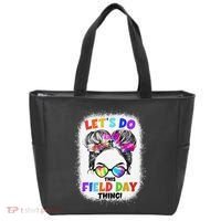 Let's Do This Field Day Thing Messy Bun School Field Day Tote Bag thumb 0
