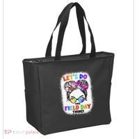 Let's Do This Field Day Thing Messy Bun School Field Day Tote Bag thumb 2