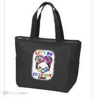 Let's Do This Field Day Thing Messy Bun School Field Day Tote Bag thumb 3