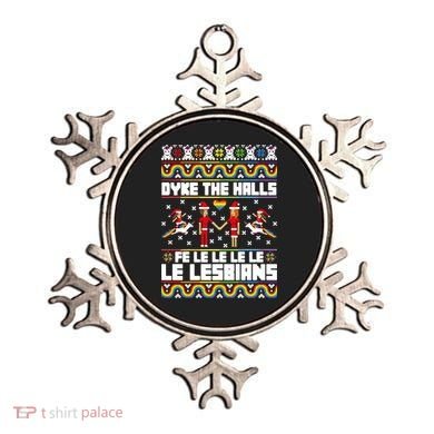 LGBT Dyke The Halls Fe Le Le Le Le Le Lesbians Ugly Christmas Ornament