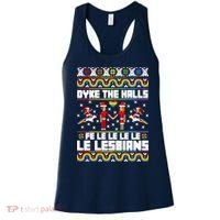 LGBT Dyke The Halls Fe Le Le Le Le Le Lesbians Ugly Christmas Women's Tank Top thumb 0