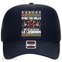 LGBT Dyke The Halls Fe Le Le Le Le Le Lesbians Ugly Christmas Hat thumb 0