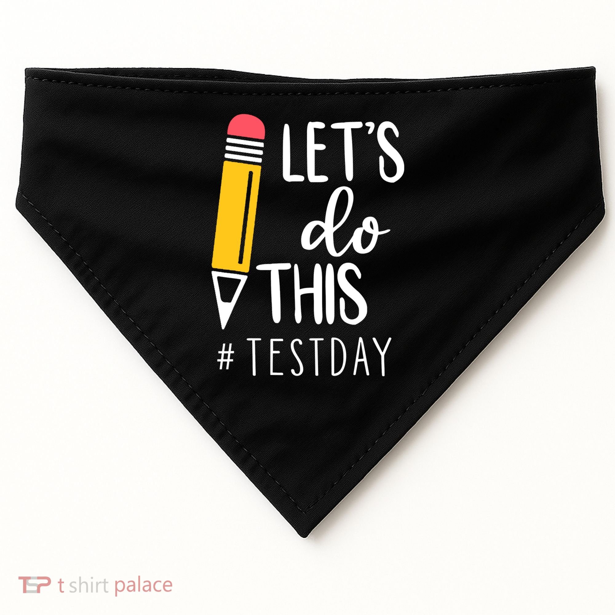 Let's Do This Test Day Pencil USA-Made Doggie Bandana