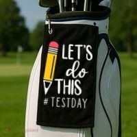 Let's Do This Test Day Pencil Golf Towel thumb 2