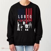 LGBTQ Donald Trump American Flag Women's Sweatshirt thumb 0