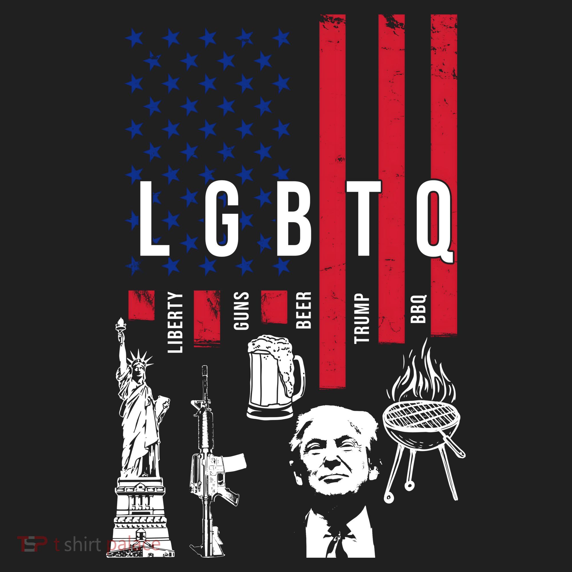 LGBTQ Donald Trump American Flag Women's Sweatshirt
