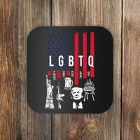 LGBTQ Donald Trump American Flag Coaster thumb 0