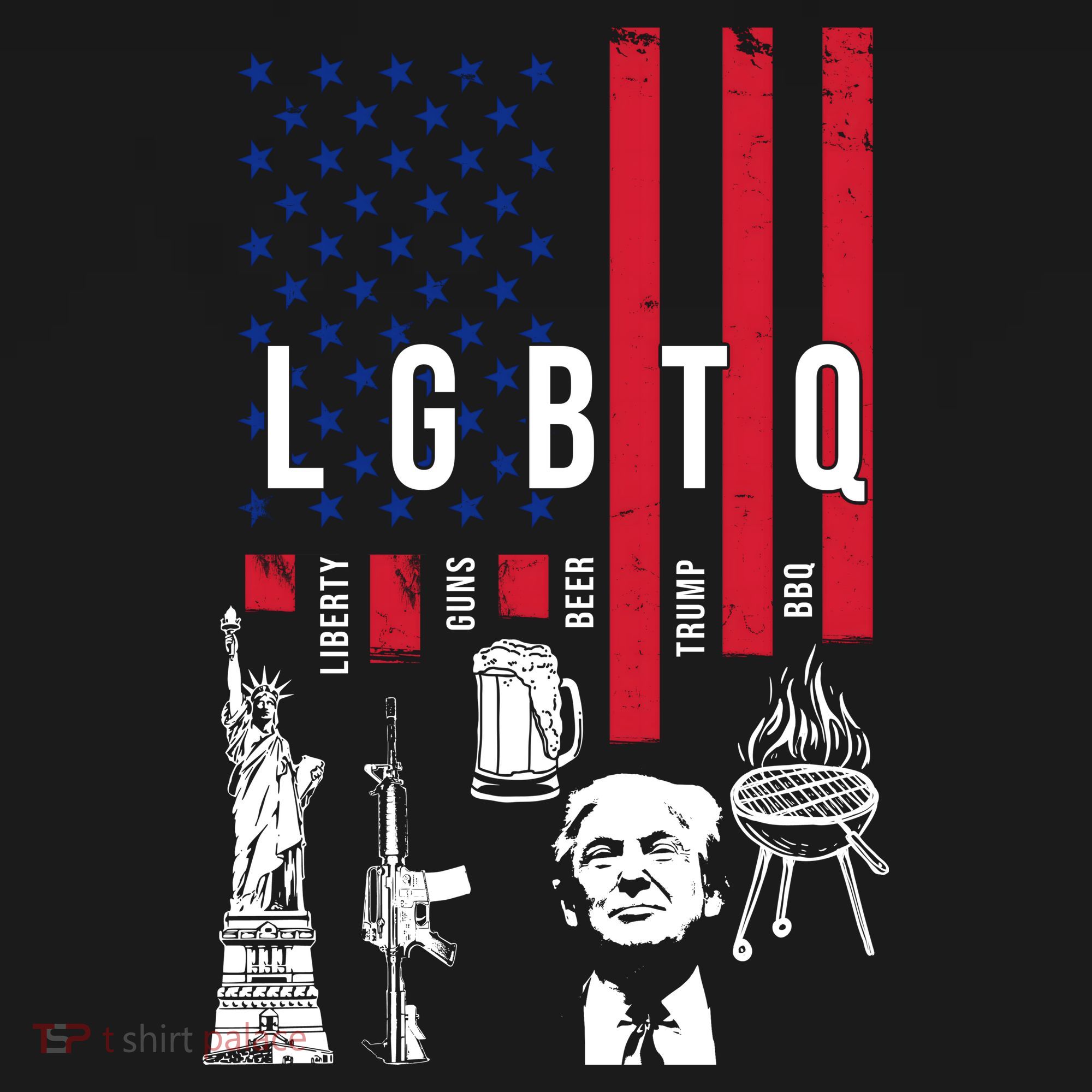 LGBTQ Donald Trump American Flag Coaster