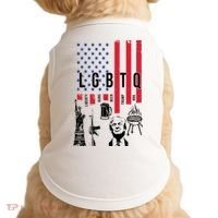 LGBTQ Donald Trump American Flag Doggie Tank thumb 0