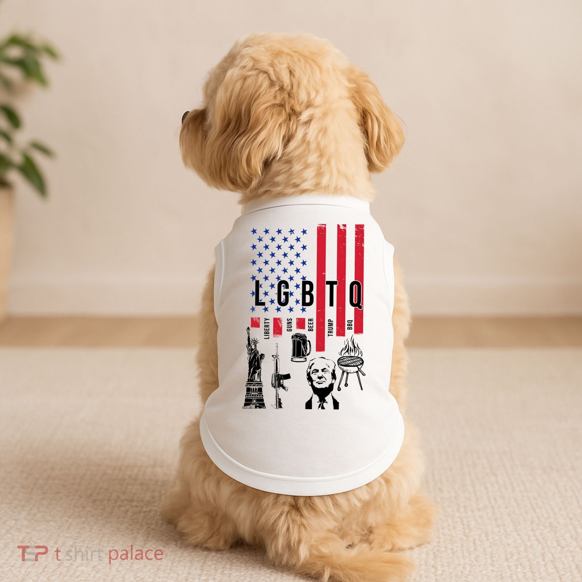 LGBTQ Donald Trump American Flag Doggie Tank