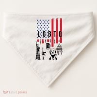 LGBTQ Donald Trump American Flag USA-Made Doggie Bandana thumb 0