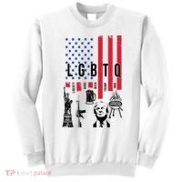 LGBTQ Donald Trump American Flag Sweatshirt thumb 0
