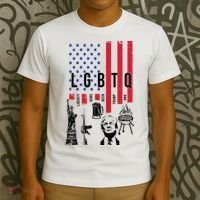 LGBTQ Donald Trump American Flag T-Shirt thumb 3