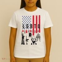 LGBTQ Donald Trump American Flag T-Shirt thumb 4