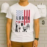 LGBTQ Donald Trump American Flag T-Shirt thumb 6