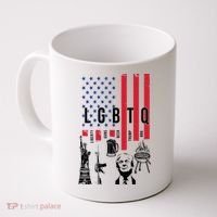 LGBTQ Donald Trump American Flag Coffee Mug thumb 0