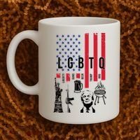LGBTQ Donald Trump American Flag Coffee Mug thumb 2