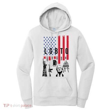 LGBTQ Donald Trump American Flag Women's Hoodie