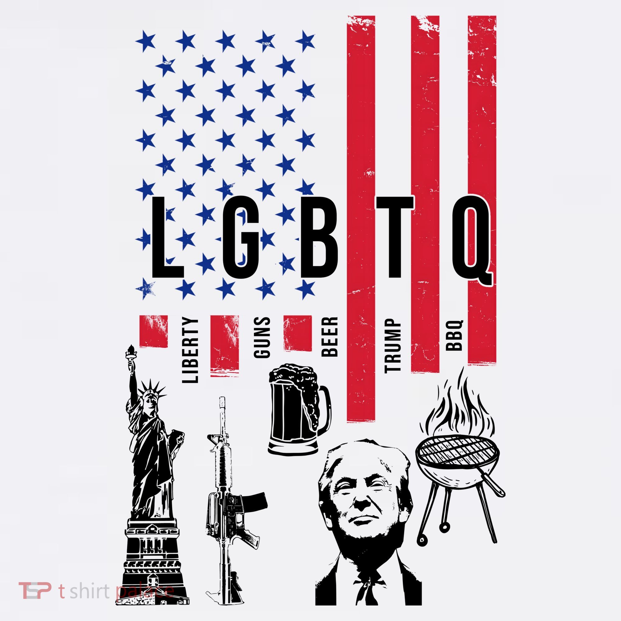 LGBTQ Donald Trump American Flag Women's Hoodie