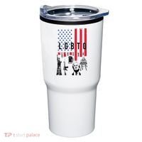 LGBTQ Donald Trump American Flag Tumbler thumb 0