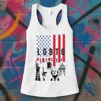 LGBTQ Donald Trump American Flag Women's Tank Top thumb 3