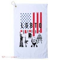 LGBTQ Donald Trump American Flag Golf Towel thumb 0