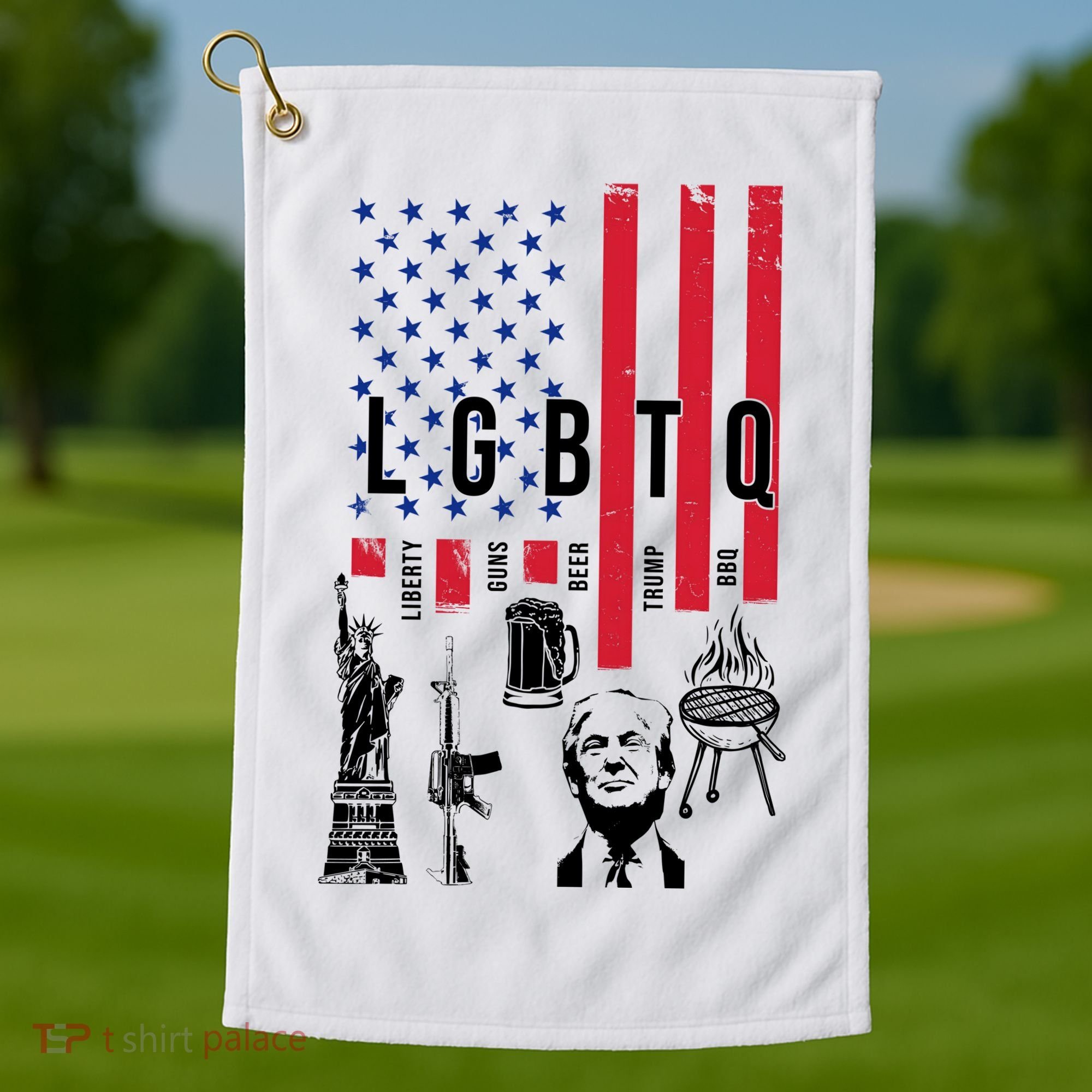 LGBTQ Donald Trump American Flag Golf Towel