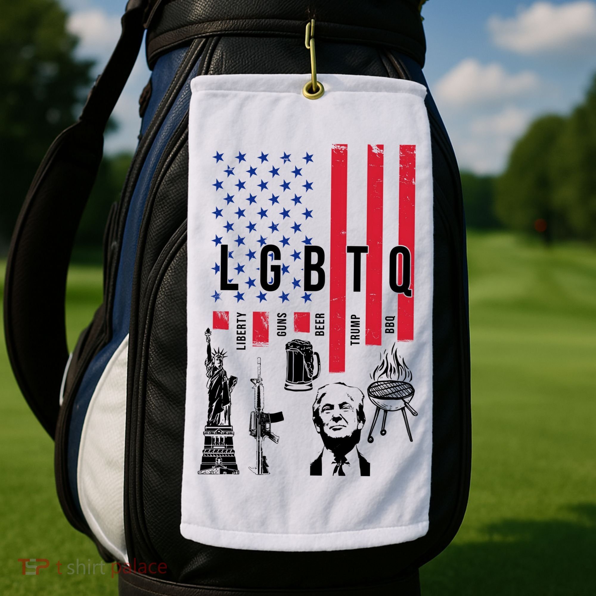 LGBTQ Donald Trump American Flag Golf Towel