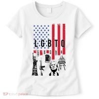 LGBTQ Donald Trump American Flag Women's T-Shirt thumb 0