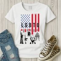 LGBTQ Donald Trump American Flag Women's T-Shirt thumb 3